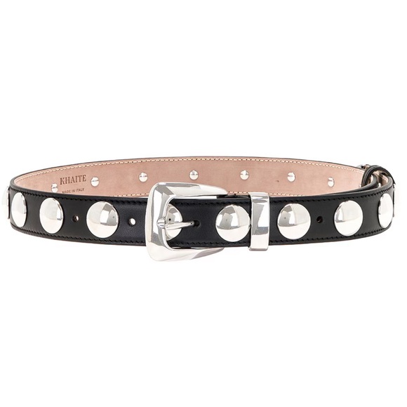 KHAITE BENNY STUD SILVER BUCKLE BELT - Picture 3 of 8
